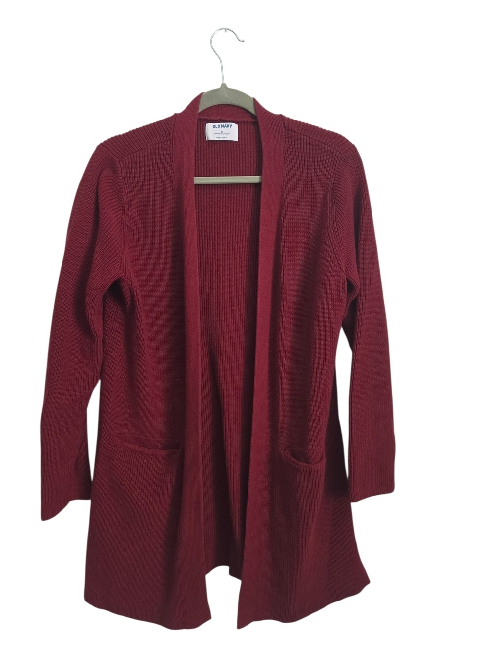 Old Navy Open-Front Wine Red Cardigan Sweater Size M